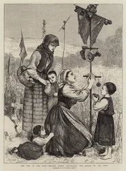 The War in the East, Servian Women Decorating the Graves of the Dead